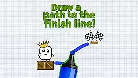 Draw a path to the finish line