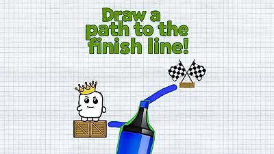 Draw a path to the finish line